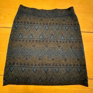 Toad & Co Boiled Merino Wool Skirt Women S Geometric Boho Gorpcore